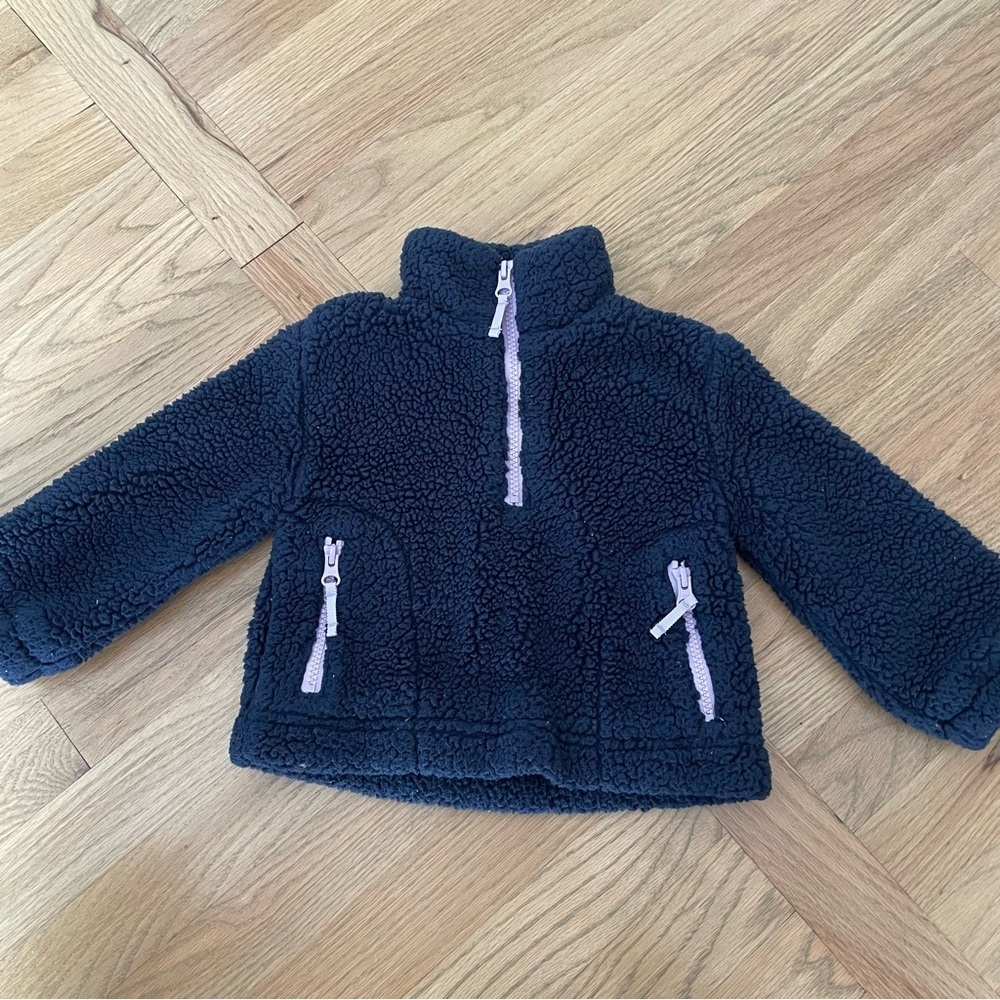 Crewcuts Navy Quarter Zip Fleece Jacket